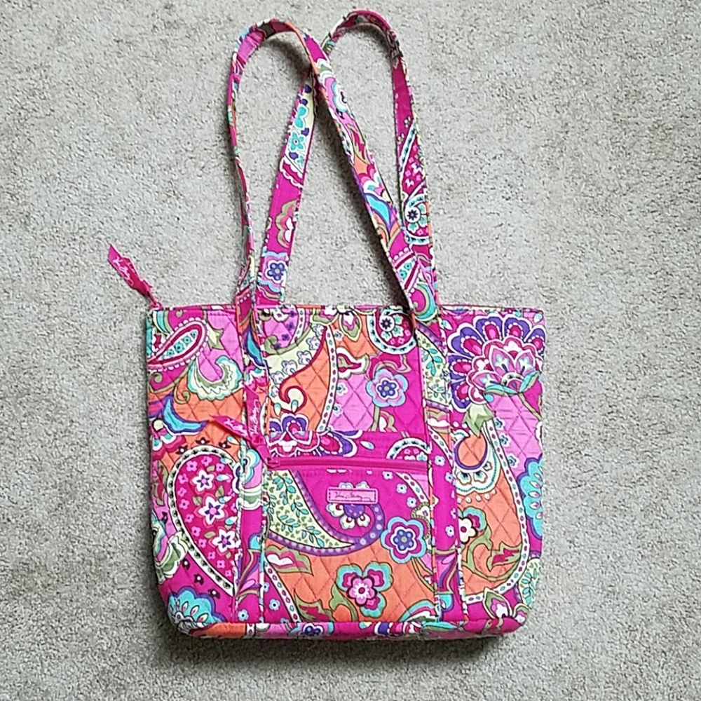 Vera Bradley Pink and Orange Paisley Tote